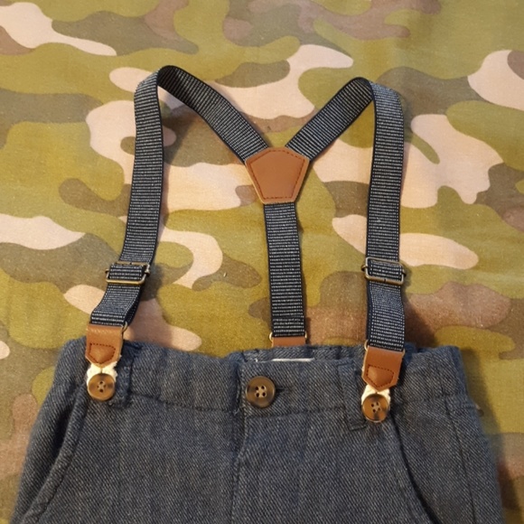 #656 NWOT Primark pants with suspenders Size: 12-18 Months - Picture 2 of 6